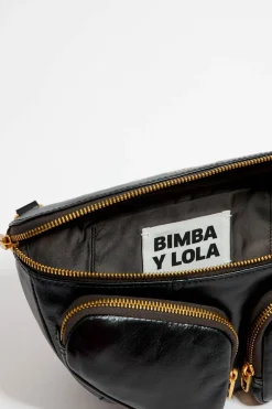 Mujer BIMBA Y LOLA Bolsos Pocket<Bolso Rinonera Pocket Pequeno Piel Negro