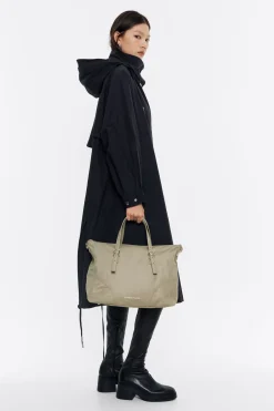 Mujer BIMBA Y LOLA Bolsos Nylon<Bolso Shopper Grande Caqui Claro