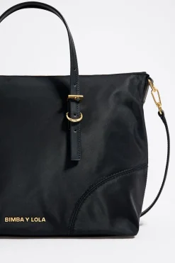 Mujer BIMBA Y LOLA Bolsos Nylon<Bolso Shopper Grande Negro
