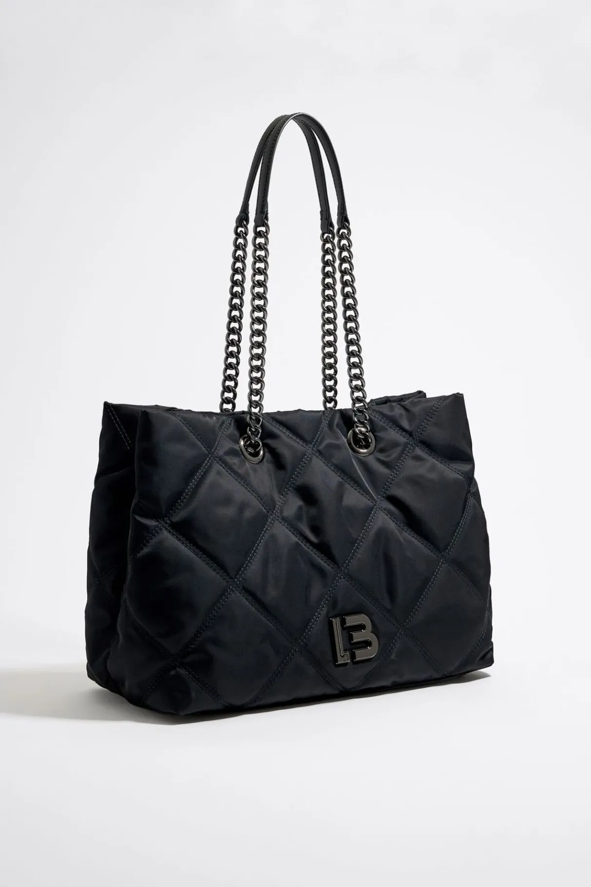 Mujer BIMBA Y LOLA Bolsos Nylon<Bolso Shopper Grande Nylon Acolchado Negro