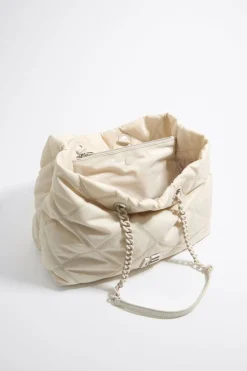 Mujer BIMBA Y LOLA Bolsos Nylon<Bolso Shopper Grande Nylon Acolchado Piedra