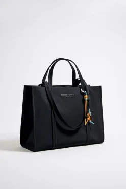 Mujer BIMBA Y LOLA Bolsos Nylon<Bolso Shopper Grande Nylon Negro