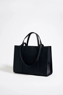 Mujer BIMBA Y LOLA Bolsos Nylon<Bolso Shopper Grande Nylon Negro