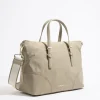 Mujer BIMBA Y LOLA Bolsos Nylon<Bolso Shopper Grande Nylon Caqui Claro