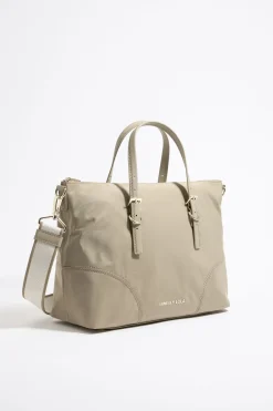 Mujer BIMBA Y LOLA Bolsos Nylon<Bolso Shopper Grande Nylon Caqui Claro