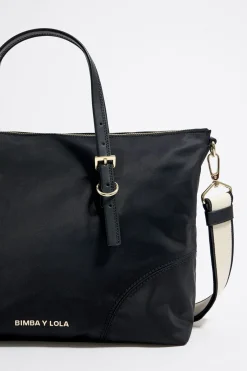 Mujer BIMBA Y LOLA Bolsos Nylon<Bolso Shopper Grande Nylon Negro