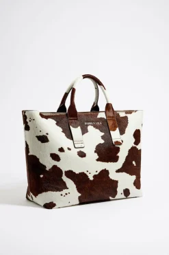 Mujer BIMBA Y LOLA Bolsos Piel<Bolso Shopper Grande Piel Print Vaca