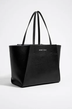 Mujer BIMBA Y LOLA Bolsos Piel<Bolso Shopper Grande Piel Negro
