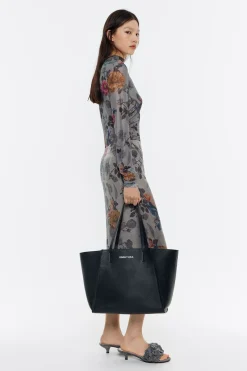 Mujer BIMBA Y LOLA Bolsos Piel<Bolso Shopper Grande Piel Negro