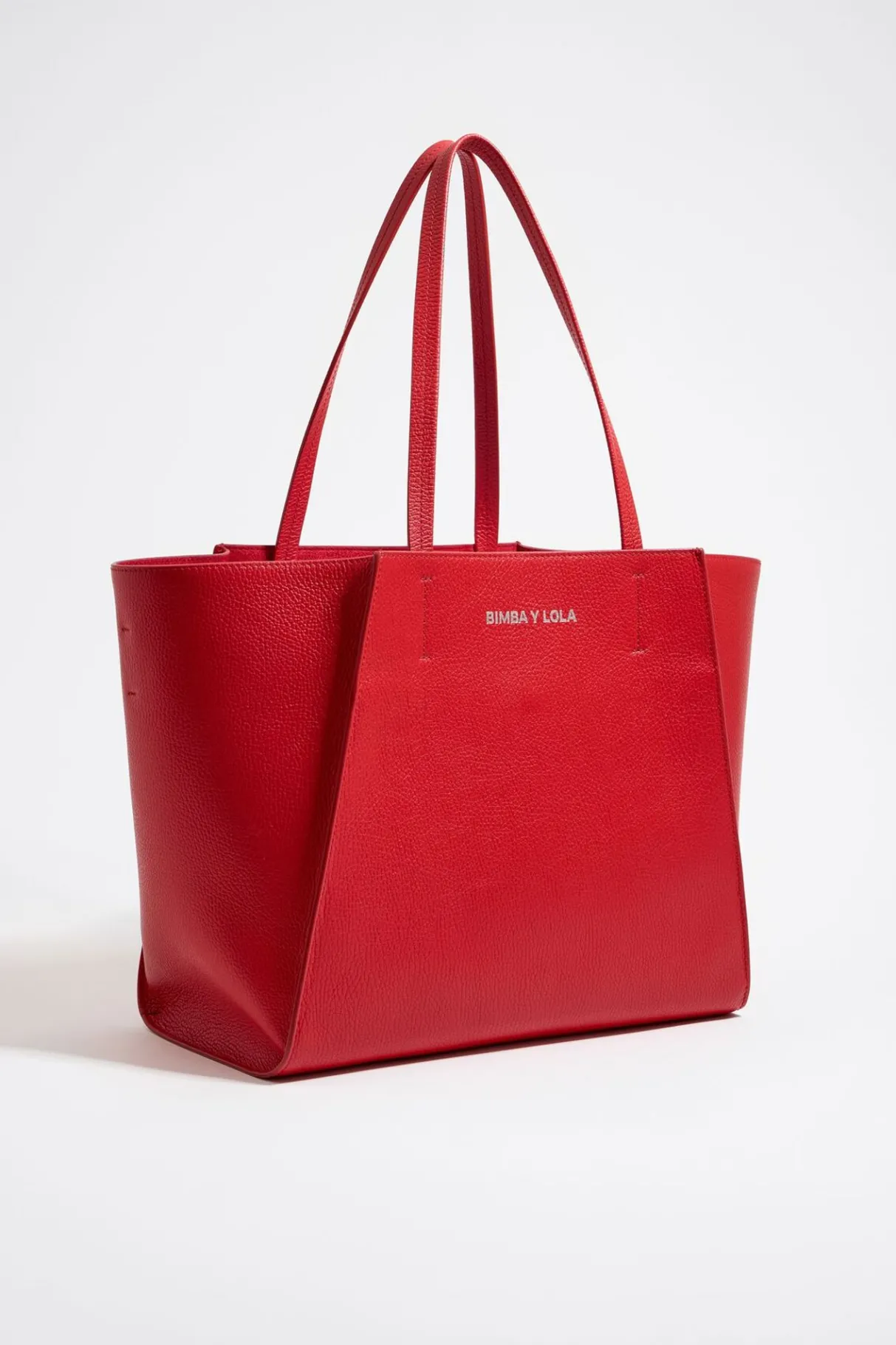 Mujer BIMBA Y LOLA Bolsos Piel<Bolso Shopper Grande Piel Rojo