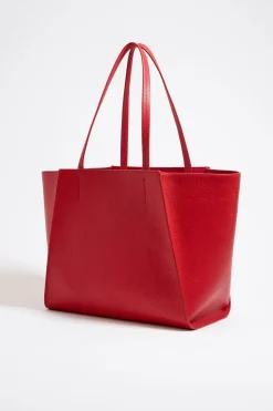 Mujer BIMBA Y LOLA Bolsos Piel<Bolso Shopper Grande Piel Rojo
