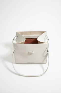 Mujer BIMBA Y LOLA Bolsos Piel<Bolso Shopper Grande Piel Blanco Roto