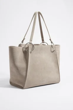 Mujer BIMBA Y LOLA Bolsos Piel<Bolso Shopper Grande Piel Piedra
