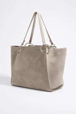 Mujer BIMBA Y LOLA Bolsos Piel<Bolso Shopper Grande Piel Piedra