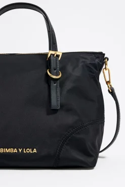 Mujer BIMBA Y LOLA Bolsos Nylon<Bolso Shopper Mediano Negro