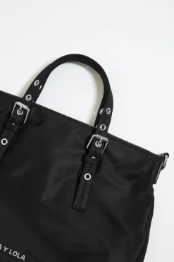 Mujer BIMBA Y LOLA Bolsos Nylon<Bolso Shopper Mediano Negro