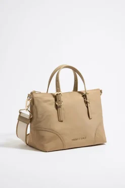 Mujer BIMBA Y LOLA Bolsos Nylon<Bolso Shopper Mediano Nylon Tostado