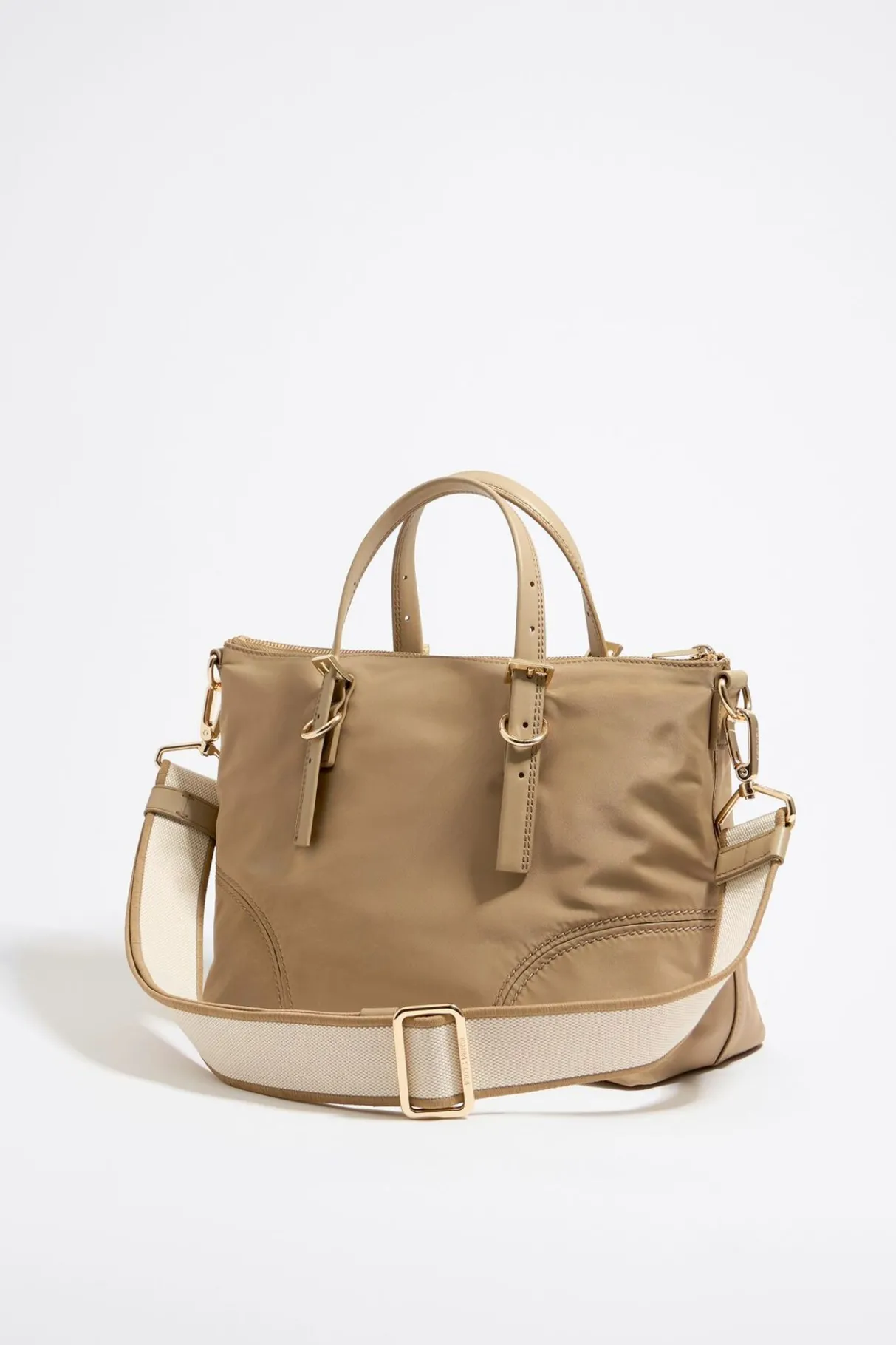 Mujer BIMBA Y LOLA Bolsos Nylon<Bolso Shopper Mediano Nylon Tostado