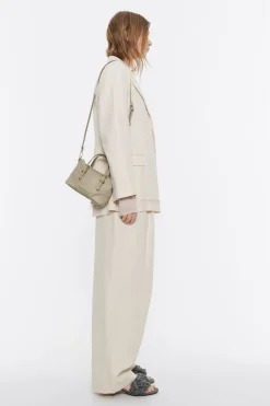 Mujer BIMBA Y LOLA Bolsos Nylon<Bolso Shopper Mini Nylon Caqui Claro