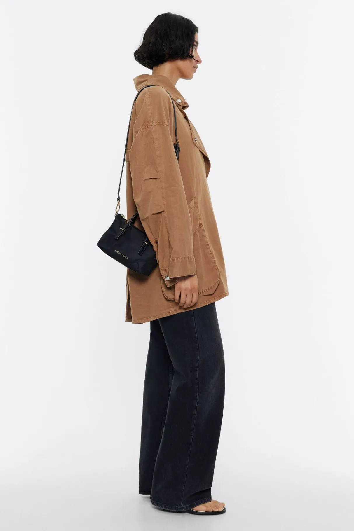 Mujer BIMBA Y LOLA Bolsos Nylon<Bolso Shopper Mini Nylon Negro