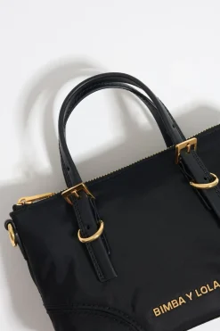 Mujer BIMBA Y LOLA Bolsos Nylon<Bolso Shopper Mini Nylon Negro