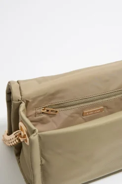 Mujer BIMBA Y LOLA Bolsos Nylon<Bolso Solapa Mediano Nylon Caqui Claro