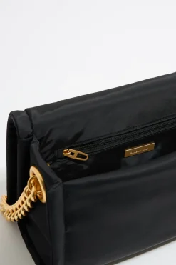 Mujer BIMBA Y LOLA Bolsos Nylon<Bolso Solapa Mediano Nylon Negro