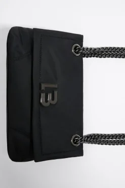 Mujer BIMBA Y LOLA Bolsos Nylon<Bolso Solapa Mediano Nylon Negro