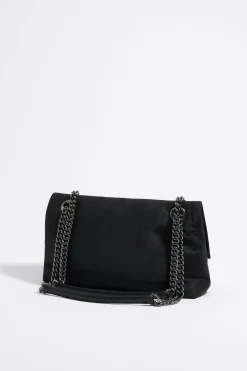 Mujer BIMBA Y LOLA Bolsos Nylon<Bolso Solapa Mediano Nylon Negro