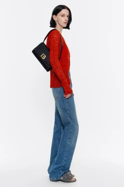 Mujer BIMBA Y LOLA Bolsos Nylon<Bolso Solapa Mediano Nylon Negro