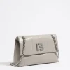 Mujer BIMBA Y LOLA Bolsos Piel<Bolso Solapa Mediano Piel Gris Verdoso