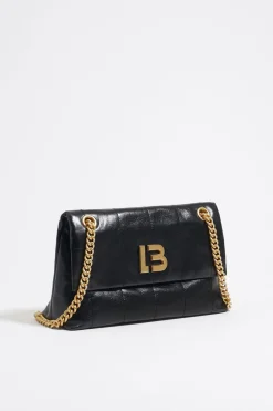 Mujer BIMBA Y LOLA Bolsos Piel<Bolso Solapa Mediano Piel Negro