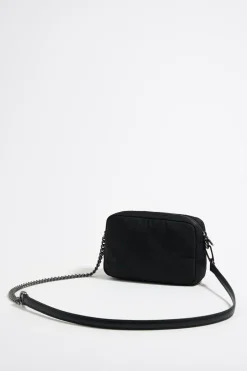 Mujer BIMBA Y LOLA Bolsos Nylon<Bolso Solapa Mini Nylon Acolchado Negro