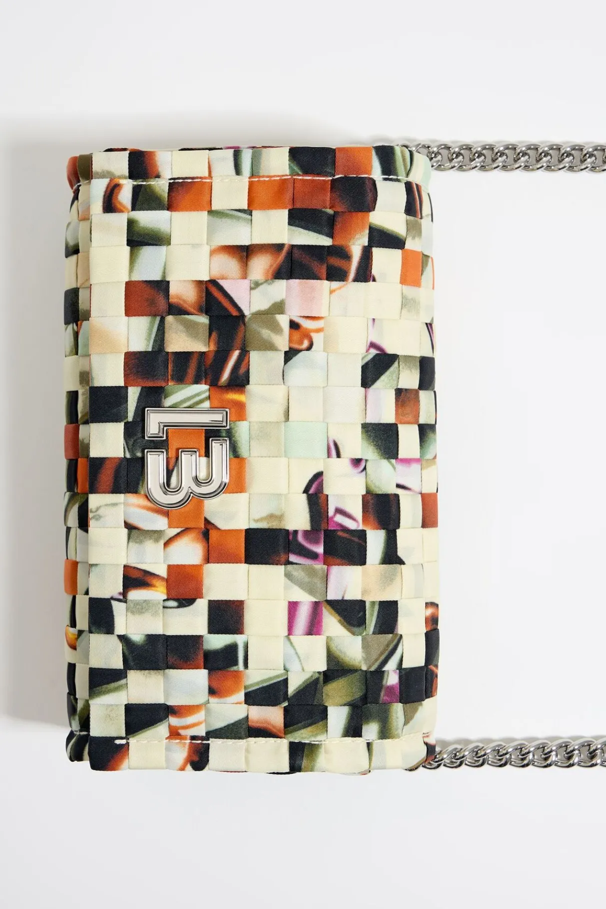 Mujer BIMBA Y LOLA Bolsos Nylon<Bolso Solapa Mini Nylon Trenzado Print Perfume