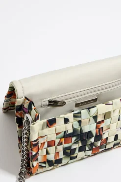 Mujer BIMBA Y LOLA Bolsos Nylon<Bolso Solapa Mini Nylon Trenzado Print Perfume