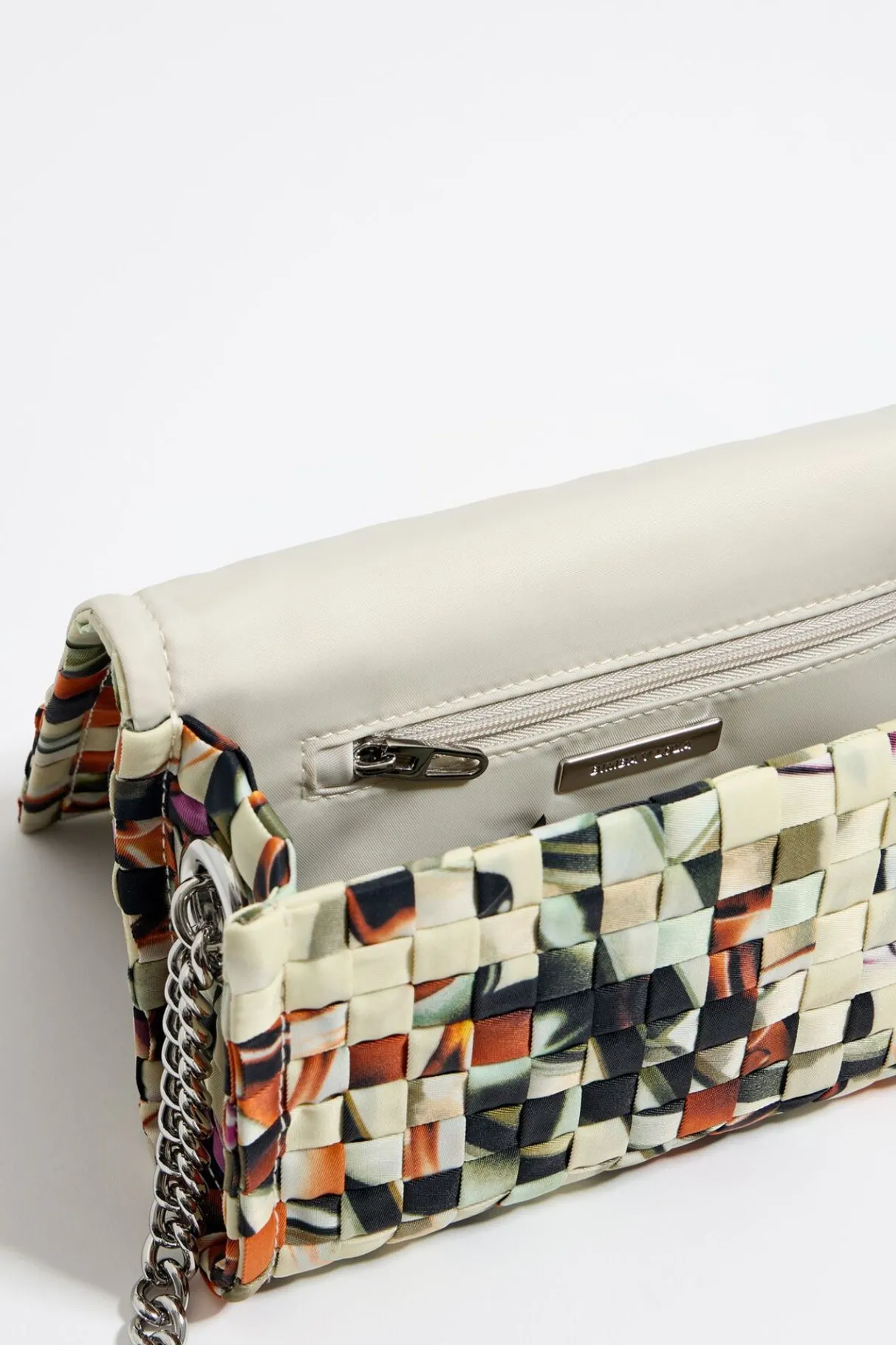 Mujer BIMBA Y LOLA Bolsos Nylon<Bolso Solapa Mini Nylon Trenzado Print Perfume