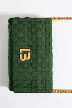 Mujer BIMBA Y LOLA Bolsos Nylon<Bolso Solapa Mini Nylon Trenzado Verde