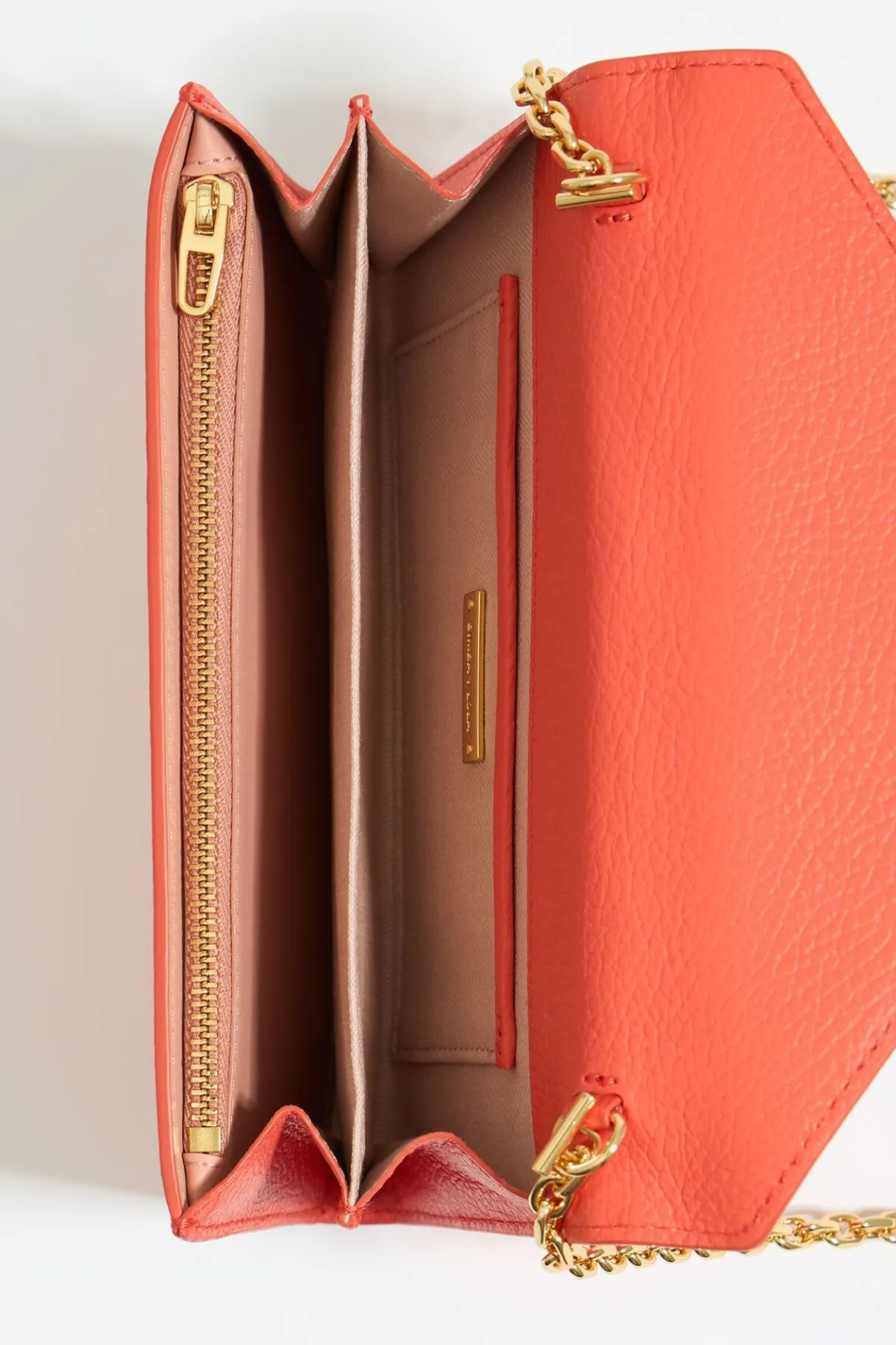 Mujer BIMBA Y LOLA Piel<Bolso Solapa Mini Piel Coral