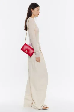 Mujer BIMBA Y LOLA Bolsos Piel<Bolso Solapa Mini Piel Napa Rojo