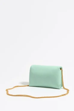 Mujer BIMBA Y LOLA Bolsos Piel<Bolso Solapa Mini Piel Napa Azul Hielo