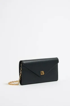 Mujer BIMBA Y LOLA Piel<Bolso Solapa Mini Piel Negro