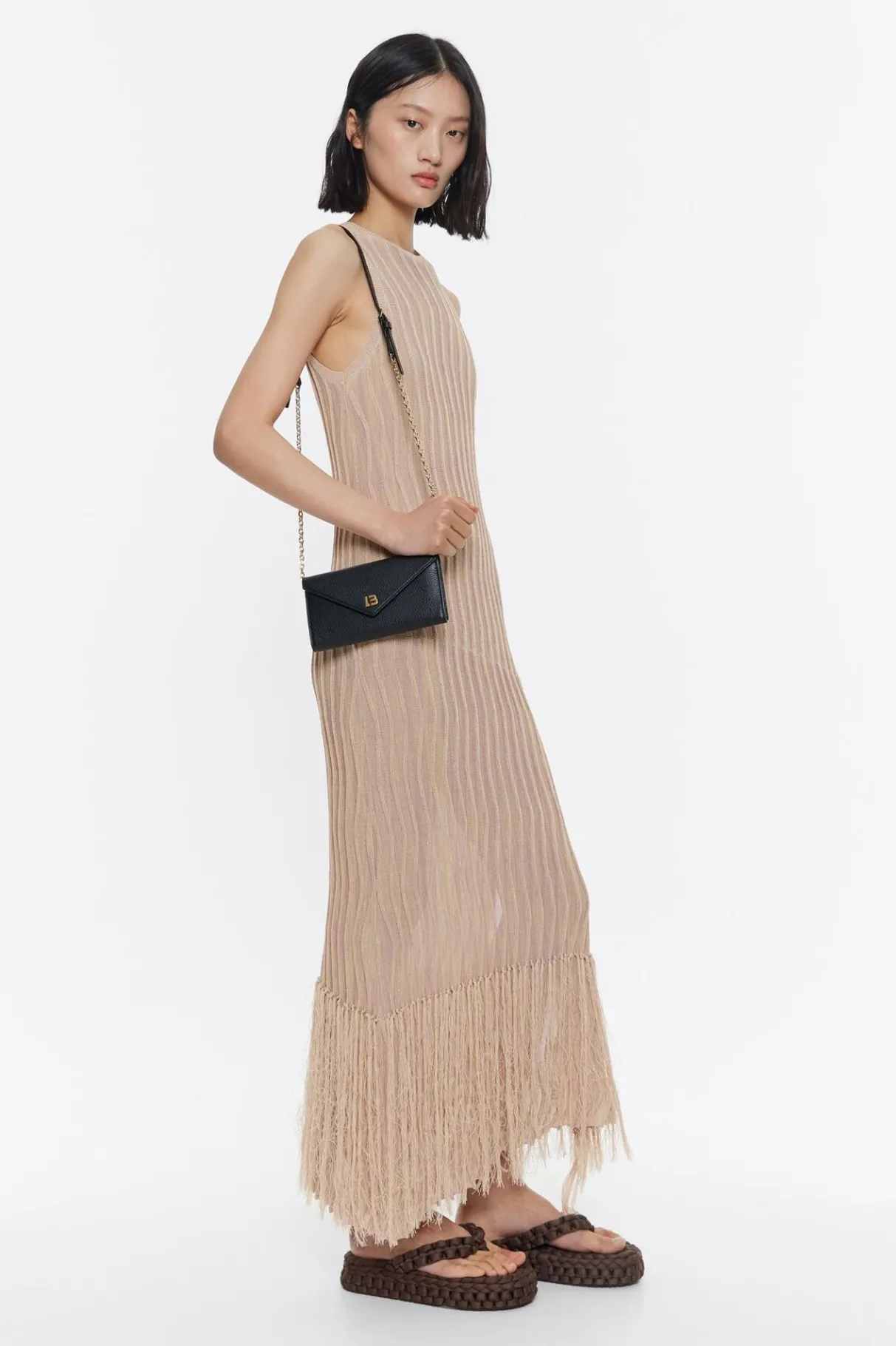 Mujer BIMBA Y LOLA Piel<Bolso Solapa Mini Piel Negro