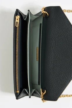 Mujer BIMBA Y LOLA Piel<Bolso Solapa Mini Piel Negro