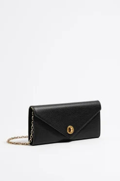 Mujer BIMBA Y LOLA Piel<Bolso Solapa Mini Piel Negro
