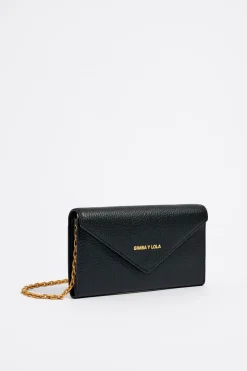 Mujer BIMBA Y LOLA Piel<Bolso Solapa Mini Piel Negro