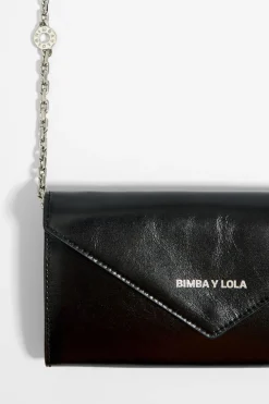 Mujer BIMBA Y LOLA Piel<Bolso Solapa Mini Piel Negro