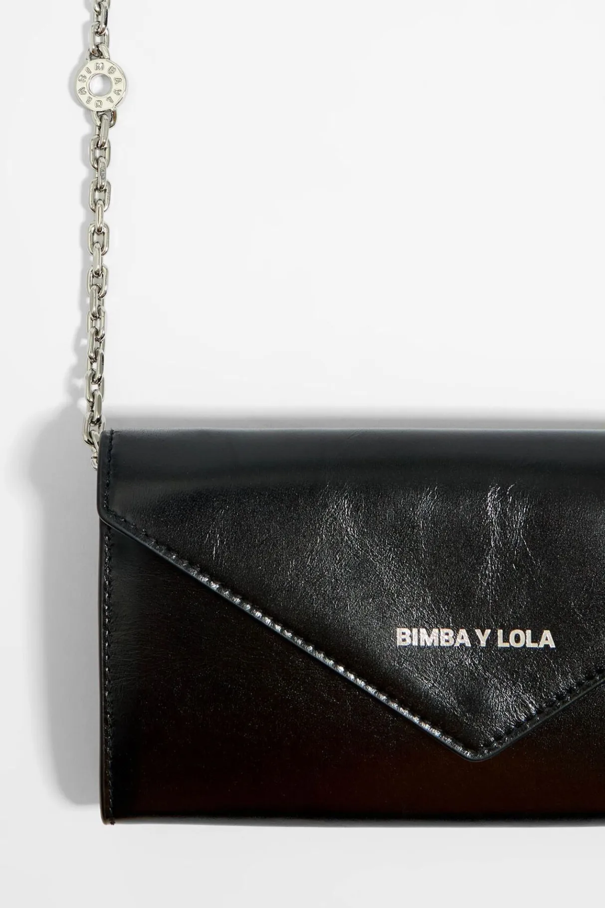 Mujer BIMBA Y LOLA Piel<Bolso Solapa Mini Piel Negro