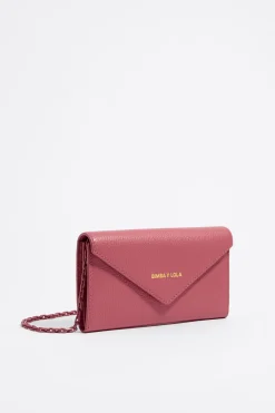 Mujer BIMBA Y LOLA Piel<Bolso Solapa Mini Piel Rosa