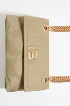 Mujer BIMBA Y LOLA Bolsos Nylon<Bolso Solapa Pequeno Caqui Claro