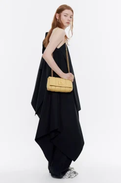 Mujer BIMBA Y LOLA Bolsos Bandolera<Bolso Solapa Pequeno Napa Amarillo Topacio